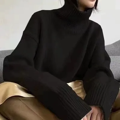 Zoey - Oversize Sweter z Wysokim Kołnierzem - Image 2