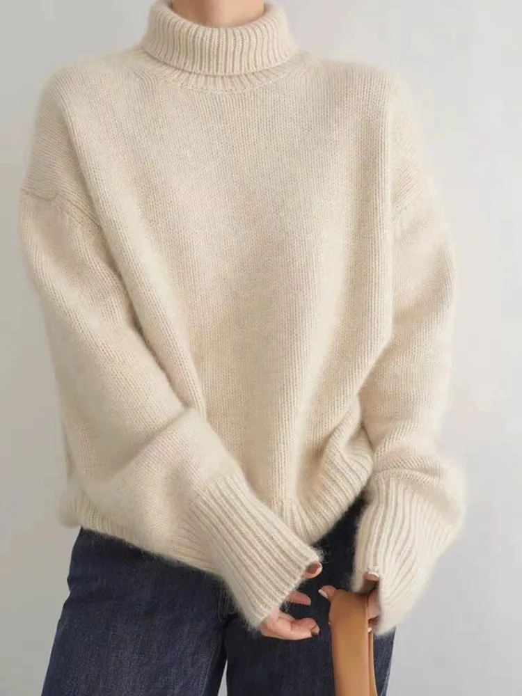 Zoey - Oversize Sweter z Wysokim Kołnierzem - Image 4