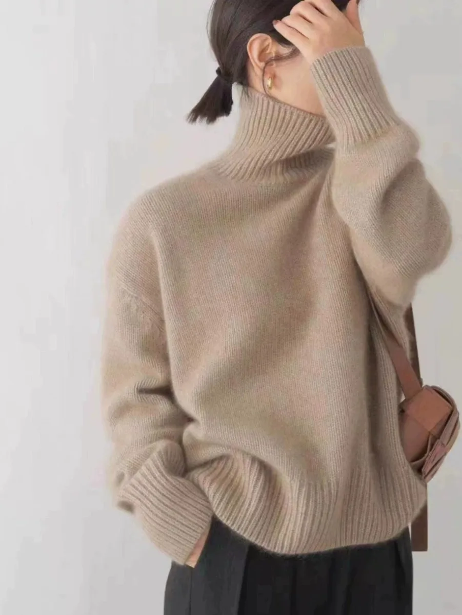 Zoey - Oversize Sweter z Wysokim Kołnierzem - Image 5